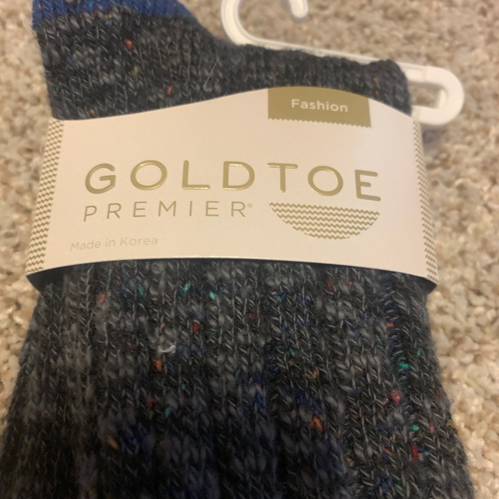 grey with color specs dress socks